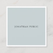 モダンプロフェッショナルブエレガントルーグリーンシンプルクール スクエア名刺 (正面)