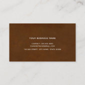 モダンプロフェッショナルブラウンとフェイク金ゴールド 名刺 (裏面)