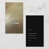 モダンプロフェッショナルブラシのストローク金ゴールド 名刺 (正面/裏面)