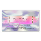 モダンプロフェッショナルブラシストローク、フレームホログラフィック マグネット名刺 (正面)