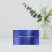 モダンプロフェッショナルブラシ付きメタリック王室のブルー 名刺 (スタンド正面)