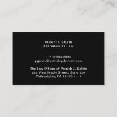 モダンプロフェッショナルブラックビジネスロゴ、QRコード 名刺 (裏面)