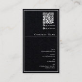 モダンプロフェッショナルブラック名刺 名刺 (裏面)