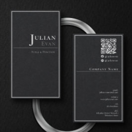 モダンプロフェッショナルブラック名刺 名刺