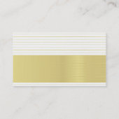 モダンプロフェッショナルブラック金ゴールドストライプのラグジュアリーシック 名刺 (裏面)