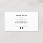 モダンプロフェッショナルブラック金ゴールド縁どビジネスCa 名刺 (裏面)