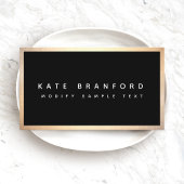 モダンプロフェッショナルブラック金ゴールド縁どビジネスCa 名刺