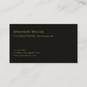 モダンプロフェッショナルブラック 名刺 (正面)