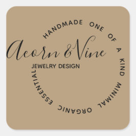 モダンプロフェッショナルブランディングデザイン |クラフト色 スクエアシール