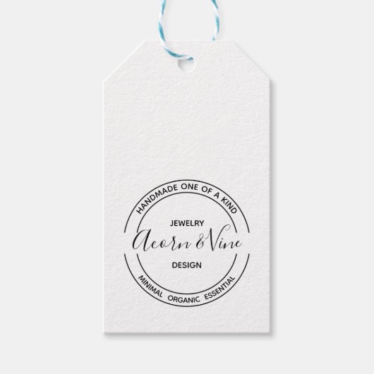 モダンプロフェッショナルブランディングデザイン | Kraft ギフトタグ (正面)