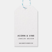 モダンプロフェッショナルブランディングデザイン | Kraft ギフトタグ (裏面)