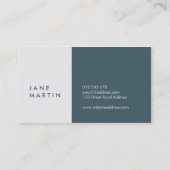 モダンプロフェッショナルブルーとライトグレー 名刺 (裏面)