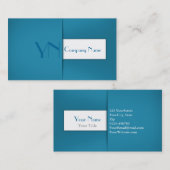 モダンプロフェッショナルブルーケース – 名刺 (正面/裏面)