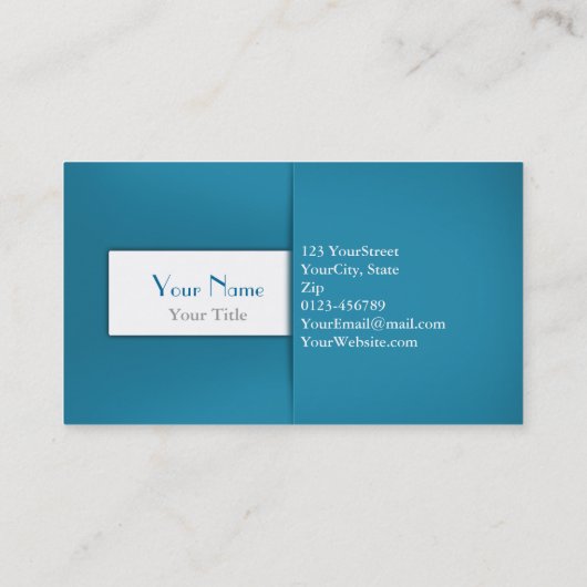 モダンプロフェッショナルブルーケース – 名刺 (裏面)