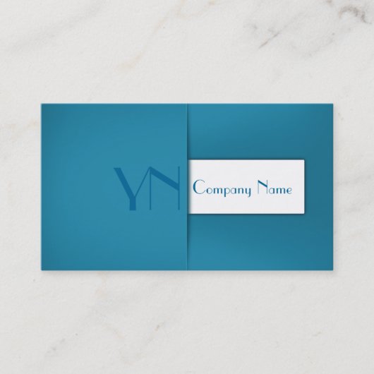 モダンプロフェッショナルブルーケース – 名刺 (正面)