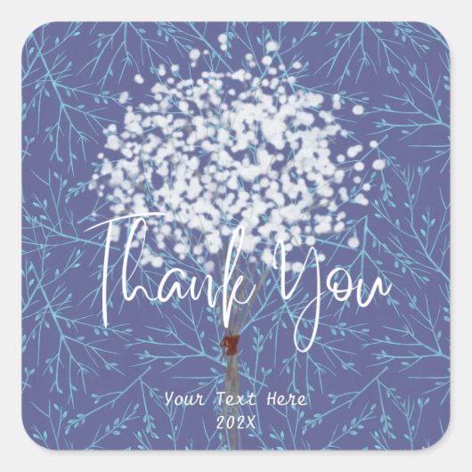 モダンプロフェッショナルブルーサンキュー スクエアシール (正面)