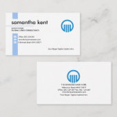 モダンプロフェッショナルブルースタイリッシュタブCEO創設者 名刺 (正面/裏面)