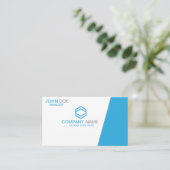 モダンプロフェッショナルブルー名刺 名刺 (スタンド正面)