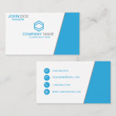 モダンプロフェッショナルブルー名刺 名刺 (正面/裏面)