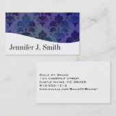 モダンプロフェッショナルブルー&ホワイトの名刺 名刺 (正面/裏面)