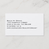 モダンプロフェッショナルブルー&ホワイトの名刺 名刺 (裏面)