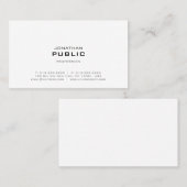 モダンプロフェッショナルプエレガントラミニマルイン 名刺 (正面/裏面)