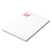 モダンプロフェッショナルプモノグラムのライナレッド ノートパッド (回転)