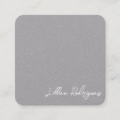 モダンプロフェッショナルプレミアムグレーホワイト署名 スクエア名刺 (正面)