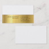 モダンプロフェッショナルプレーンエレガント金ゴールドルック 名刺 (正面/裏面)