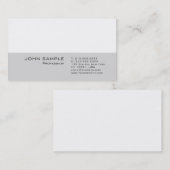 モダンプロフェッショナルプレーンシンプルグレーエレガント 名刺 (正面/裏面)