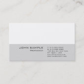 モダンプロフェッショナルプレーンシンプルグレーエレガント 名刺 (正面)