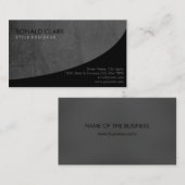 モダンプロフェッショナルプレーンブラックグレーシンプルエレガント 名刺 (正面/裏面)