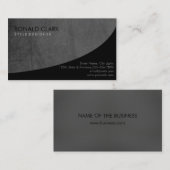 モダンプロフェッショナルプレーンブラックグレーシンプルエレガント 名刺 (正面/裏面)
