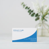 モダンプロフェッショナルプレーン白車の青 名刺 (スタンド正面)