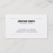 モダンプロフェッショナルプレーン白黒金ゴールドトレンディー 名刺 (裏面)