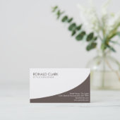 モダンプロフェッショナルプレーン車のラベンダー 名刺 (スタンド正面)