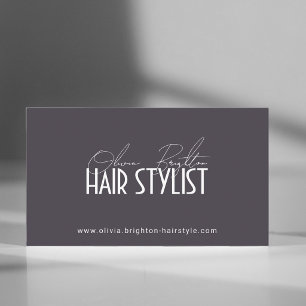 モダンプロフェッショナルヘアスタイリスト 高級感 名刺