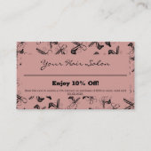 モダンプロフェッショナルヘアツールスタイリスト10% 割引カード (正面)