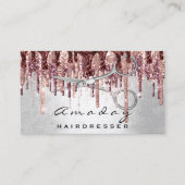 モダンプロフェッショナルヘアドライザーハサミバラドリップ 名刺 (正面)