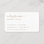 モダンプロフェッショナルホワイト金ゴールド署名 名刺 (裏面)