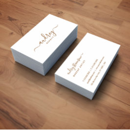 モダンプロフェッショナルホワイト金ゴールド署名 名刺