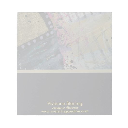 モダンプロフェッショナルミニマエレガントリスト混合媒体 ノートパッド (正面)