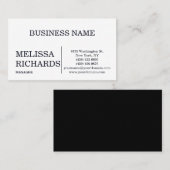 モダンプロフェッショナルミニマエレガントリスト 名刺 (正面/裏面)