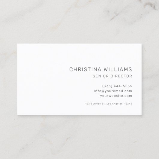 モダンプロフェッショナルミニマシンプルリストエレガント 名刺 (裏面)