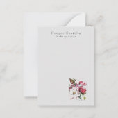 モダンプロフェッショナルミニマシンプルリストマグノリアス ノートカード (正面)