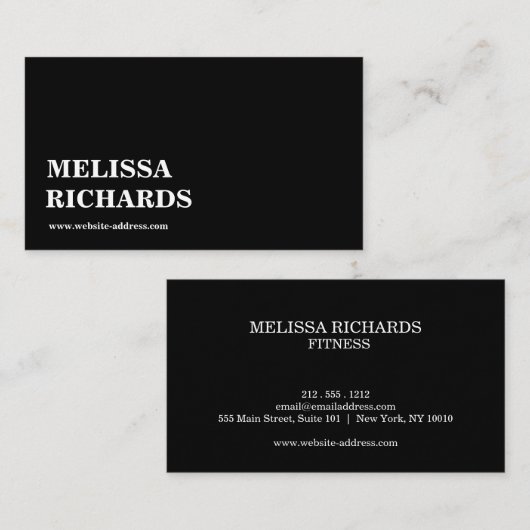 モダンプロフェッショナルミニマリストスタイリスト 名刺 (正面/裏面)