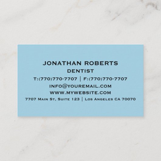 モダンプロフェッショナルミニマリストExecutive Generic B 名刺 (裏面)