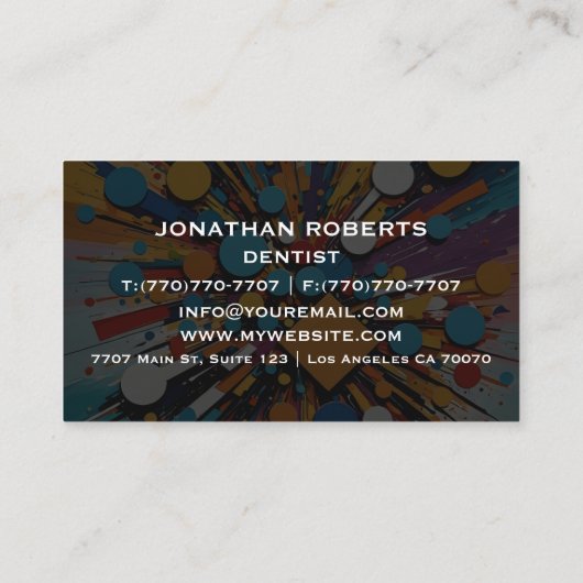 モダンプロフェッショナルミニマリストExecutive Generic B 名刺 (裏面)