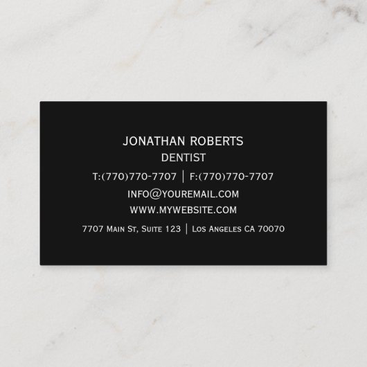 モダンプロフェッショナルミニマリストExecutive Generic B 名刺 (裏面)