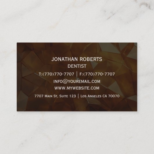 モダンプロフェッショナルミニマリストExecutive Generic B 名刺 (裏面)